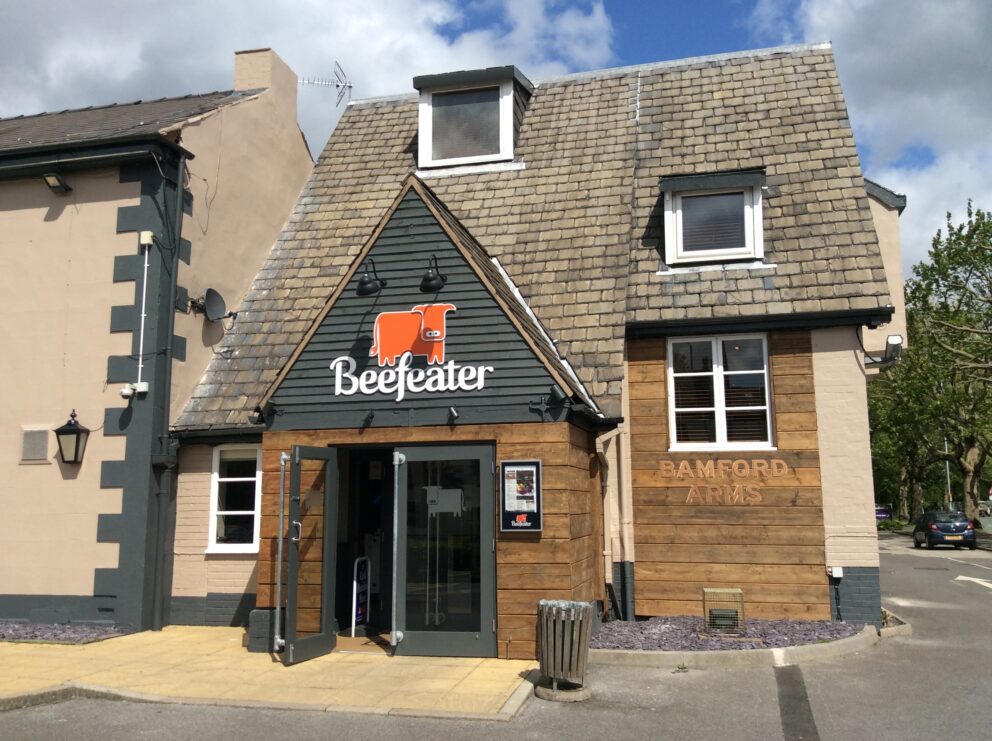The Bamford Arms Beefeater Christmas Dinner Stockport